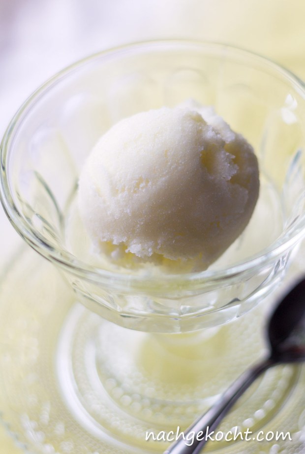 Zitronen-Olivenoel-Sorbet