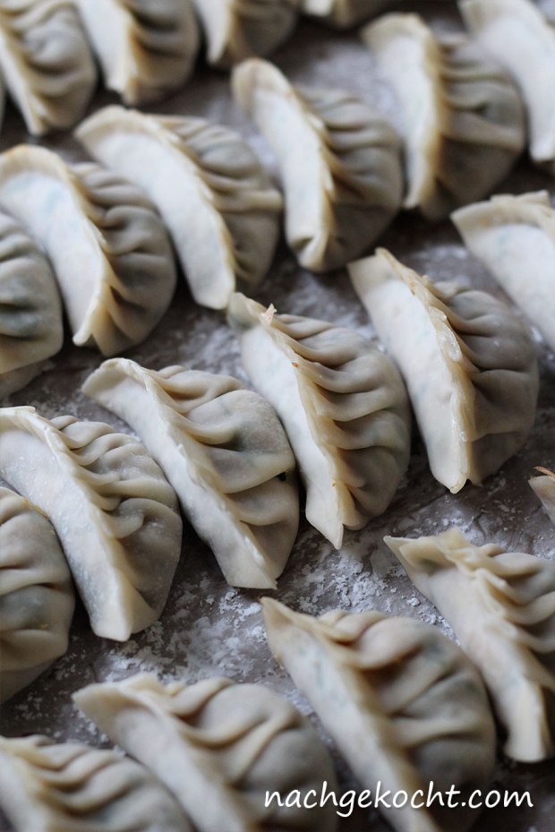 Gyoza - Teigtaschen gefüllt mit Schweinefleisch und Bärlauch