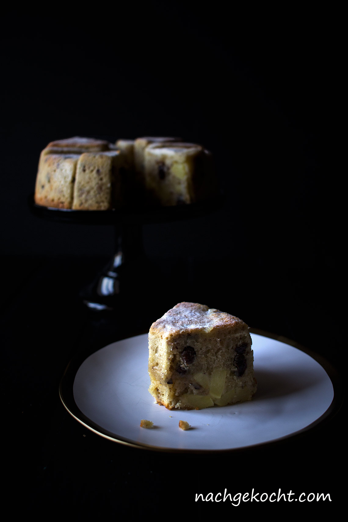 Apfel-Rumrosinen-Walnuss-Kuchen – Nachgekocht Apfel-Rumrosinen-Walnuss-Kuchen – Nachgekocht