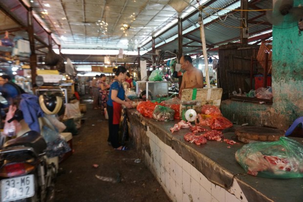 Fleisch Verarbeitung Marthalle Hanoi Fleisch Verkauf
